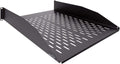 2U 19-Inch Heavy Duty Vented Rack Mount Cantilever Fixed Server Cabinet Shelf 22-Inches Deep Black Pack of 2 X895