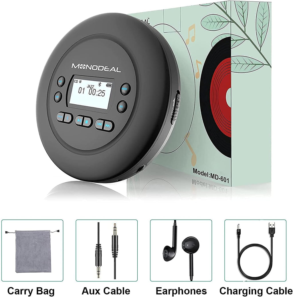 Portable Bluetooth CD Player with Headphones, Pack of 2 L1265
