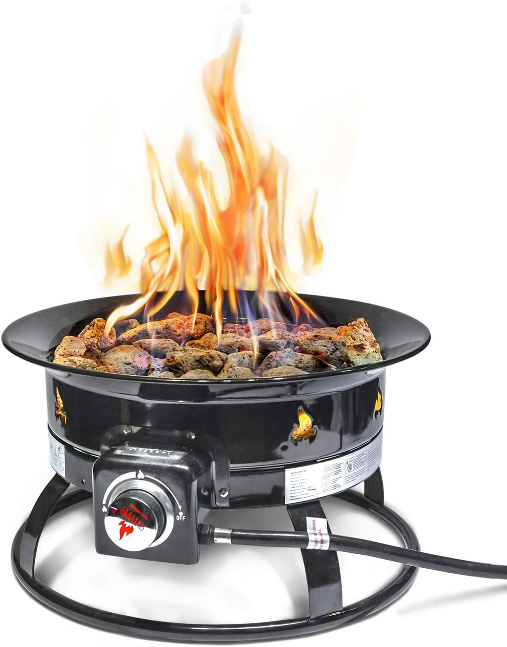 19-Inch Diameter Portable Propane Gas Fire Pit with Cover & Carry Kit P9202