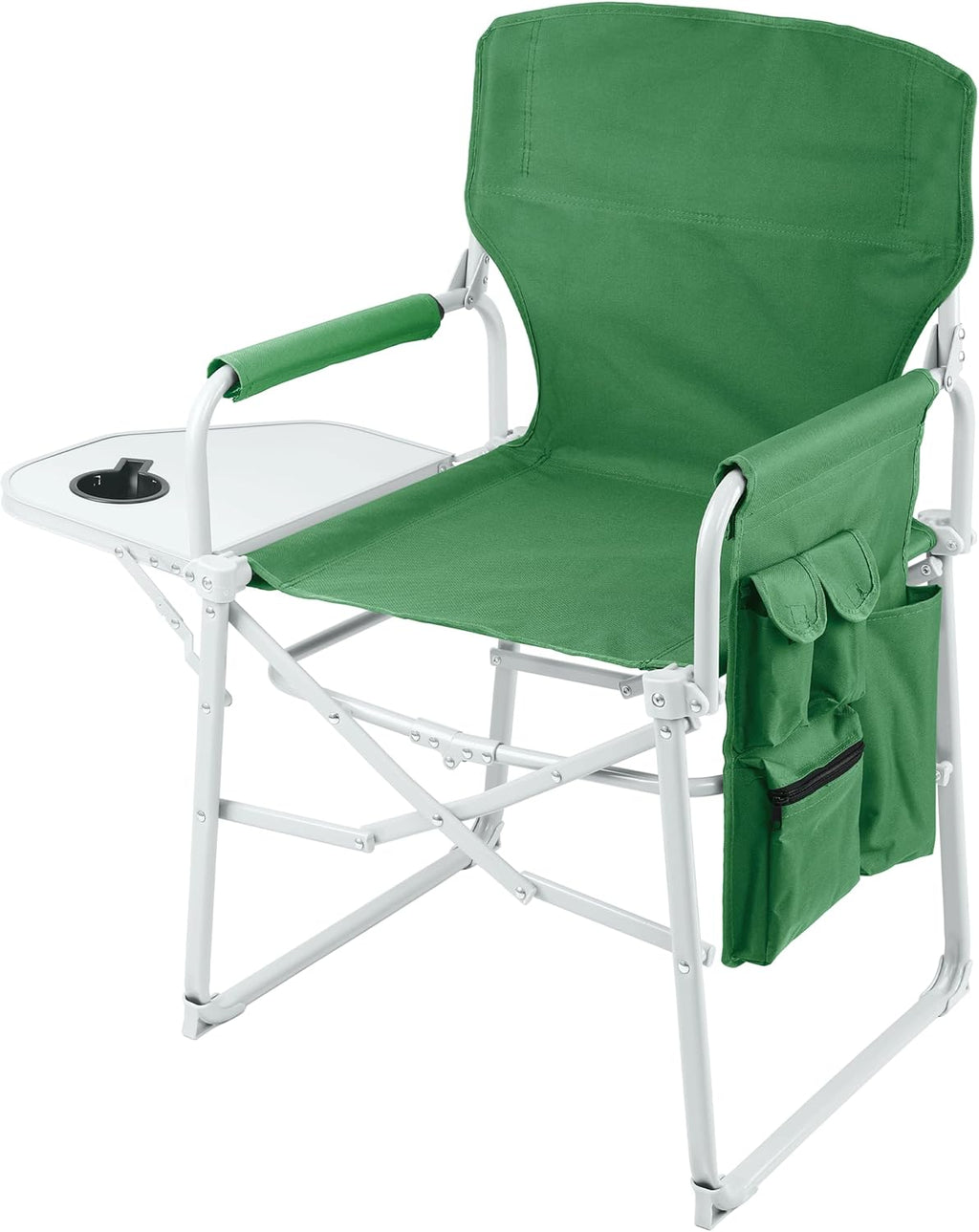 Steel Frame Folding Camping Chair with Side Pockets T702714