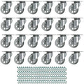 24 All Gray Metal Swivel Plate Caster Wheels Heavy Duty High-gauge Steel N15844