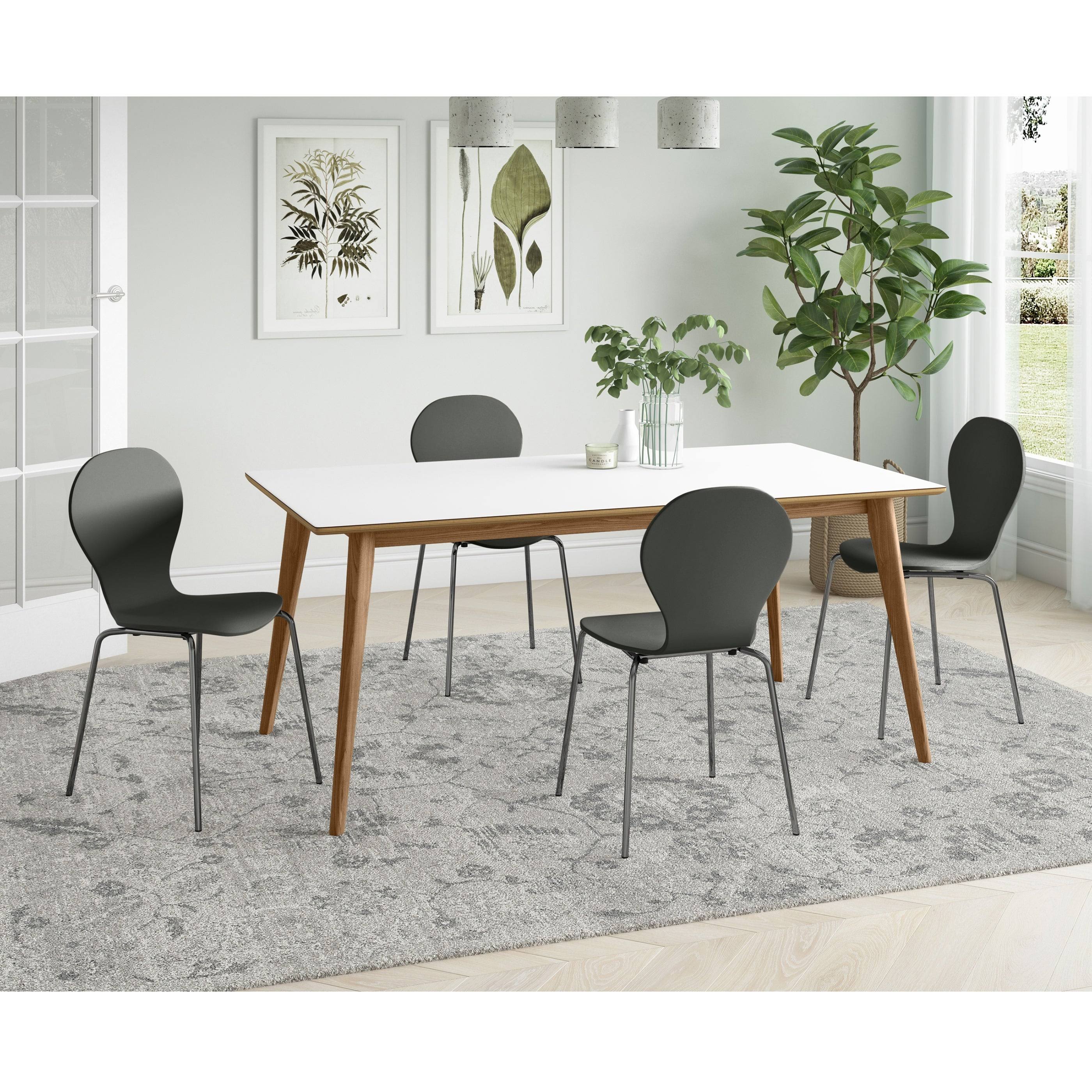 Red Armless Dining Chair (Set of 4) O133897