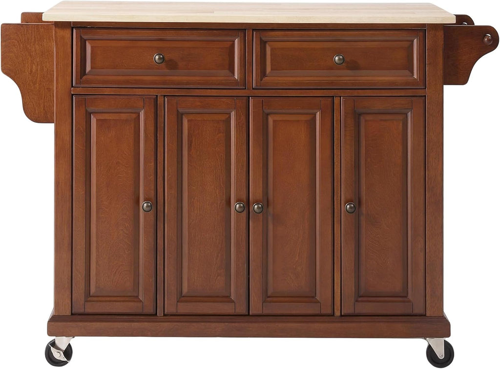 Full Size Kitchen Cart with Solid Gray Granite Top B3122