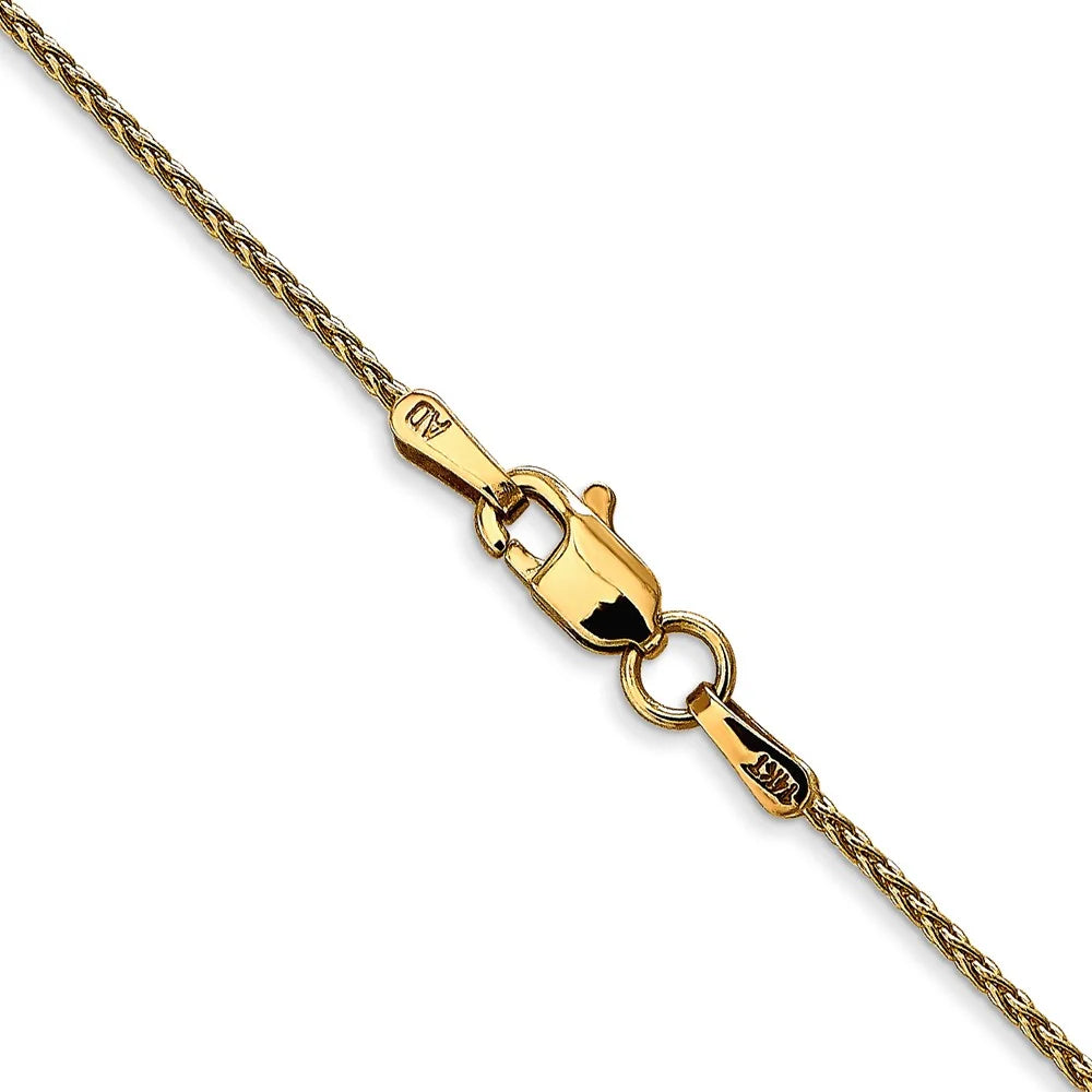 14 Karat Yellow Gold 1.2mm Wheat Chain D577072