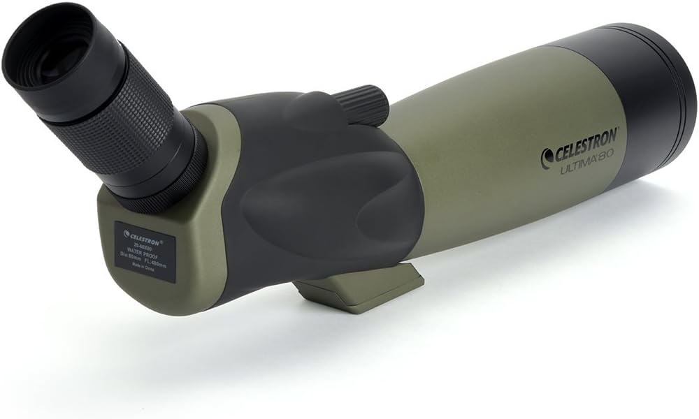 80mm Angled Spotting Scope with Zoom Eyepiece D70298