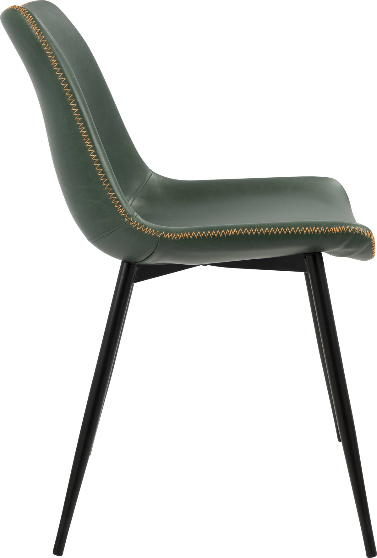 Black and Green Faux Leather Dining Chair Set of 2 Z681