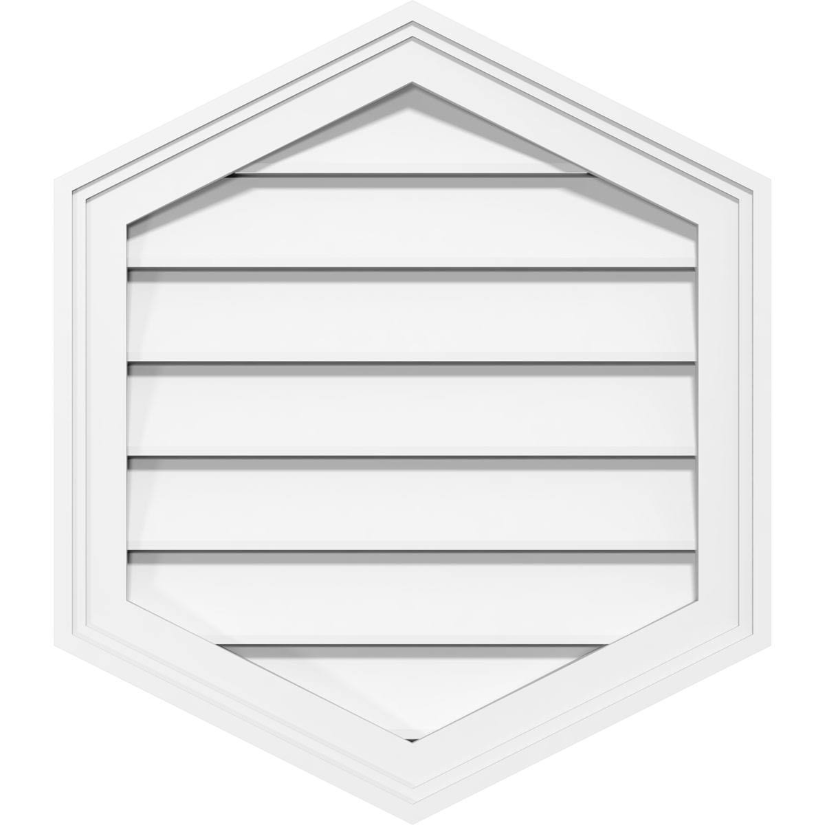 Vertical Peaked Surface Mount PVC Gable Vent V951
