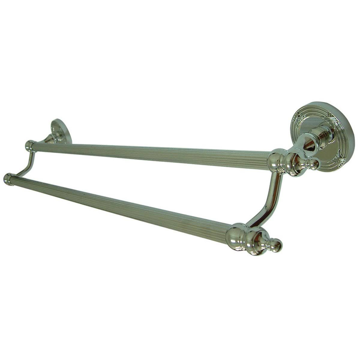 24x22 Dual Towel Bar, Satin Nickel Q628