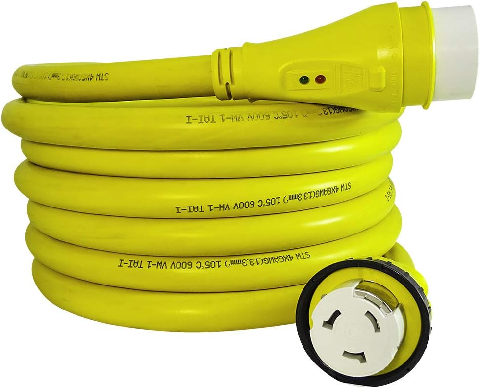 25FT 50 Amp NEMA SS2-50P to SS2-50R Shore Power Cord Extension R6755