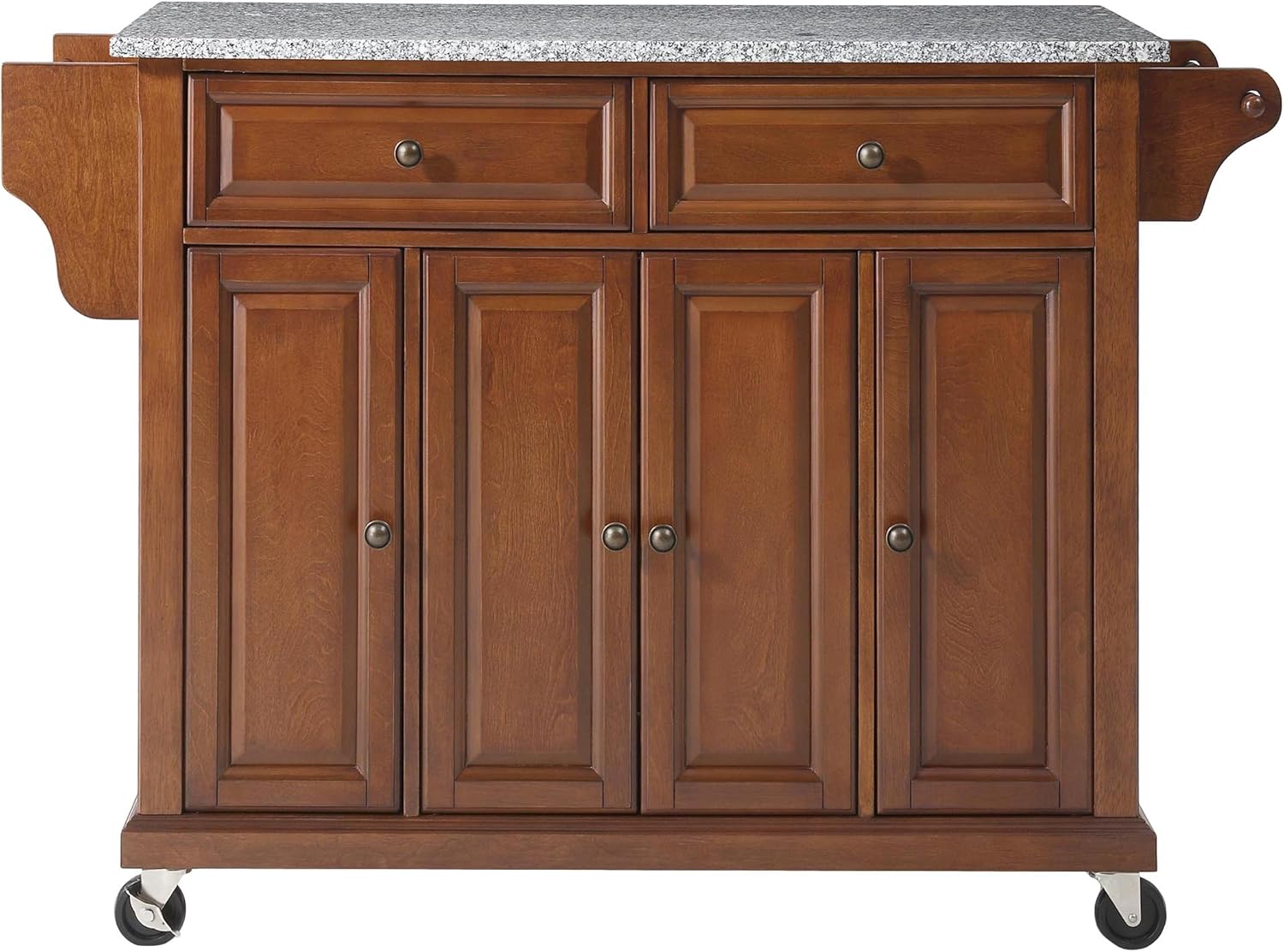 Full Size Kitchen Cart with Solid Gray Granite Top B3122