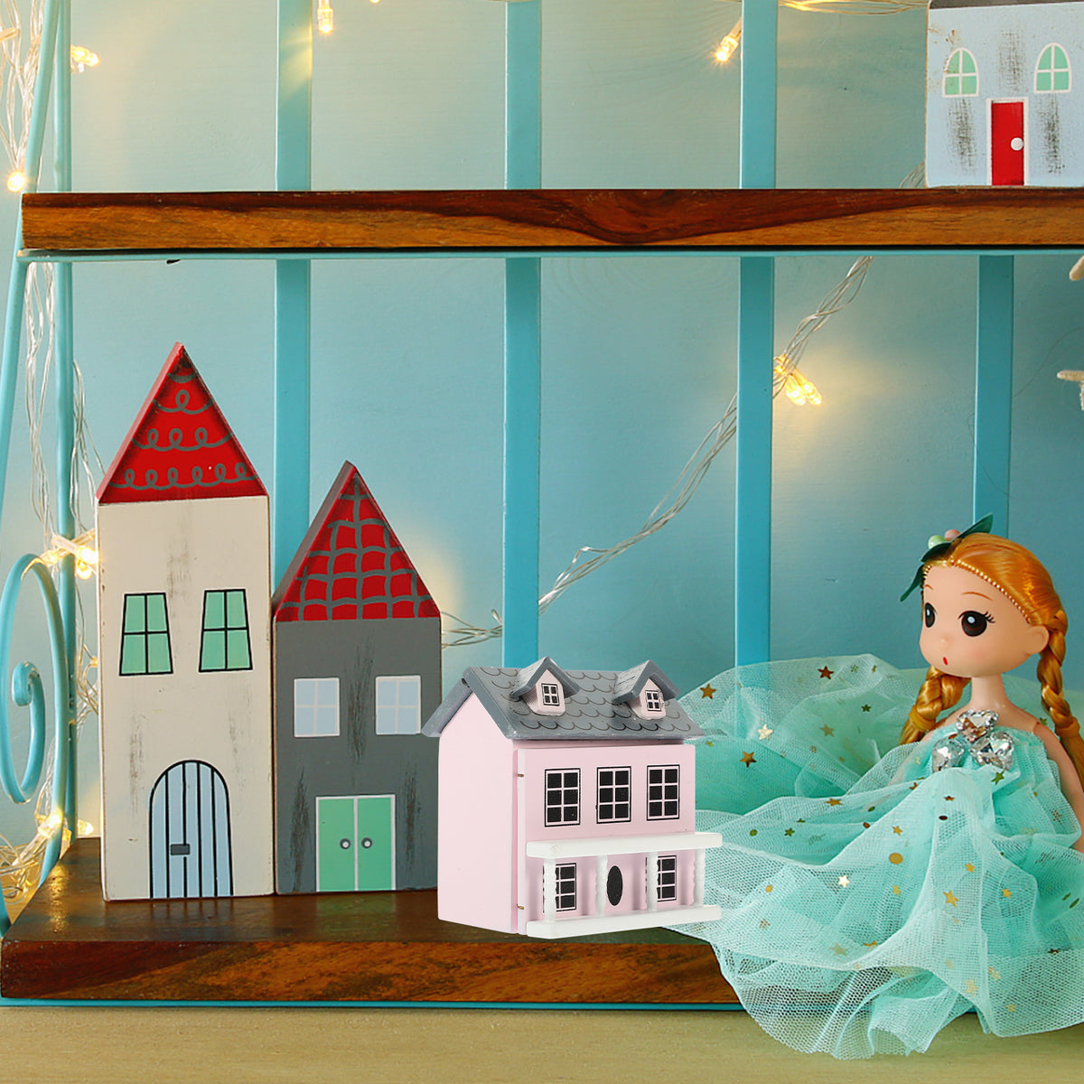 Miniature Wooden Doll House Villa Z291