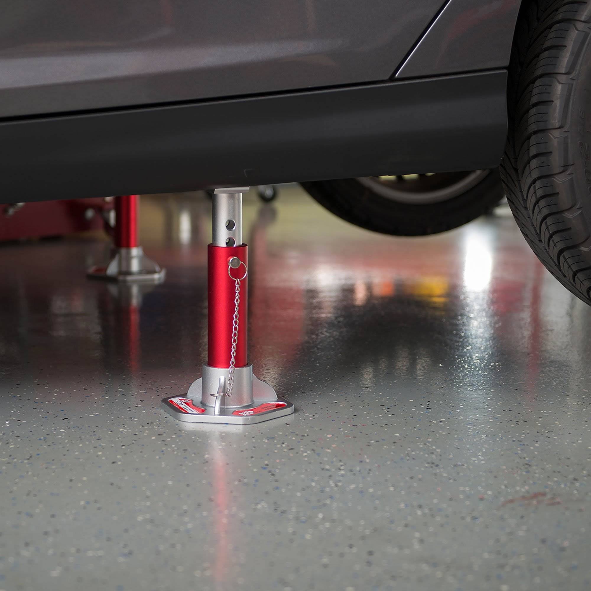 3 Ton Capacity Double Locking Aluminum Jack Stands, 1 Pair Z21122