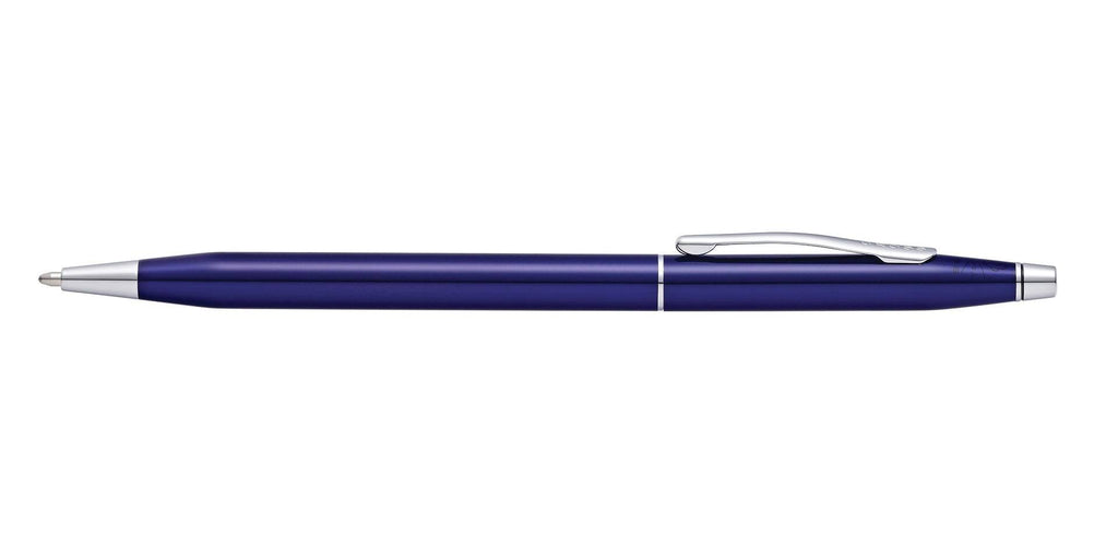 Translucent Blue Lacquer Ballpoint and Rollerball Pen Set Y70498