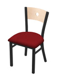 Black Wrinkle Finish Chair with Paprika Seat and Maple Back X2342