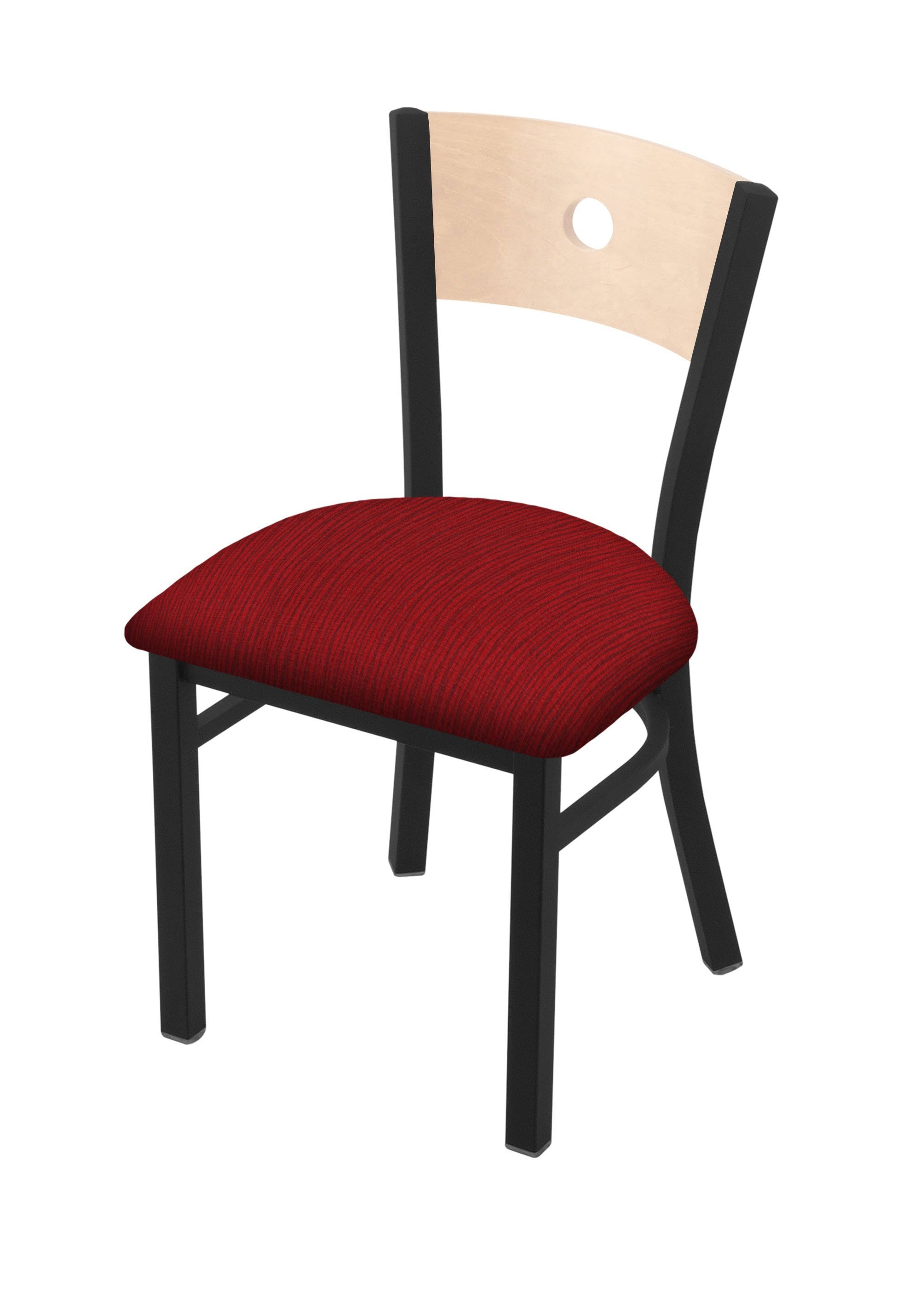 Black Wrinkle Finish Chair with Paprika Seat and Maple Back X2342