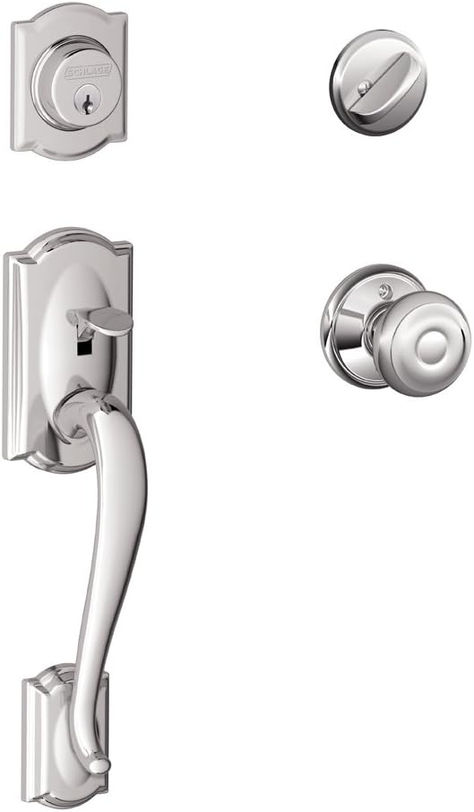 Matte Black Single Cylinder Handleset and Georgian Knob W526