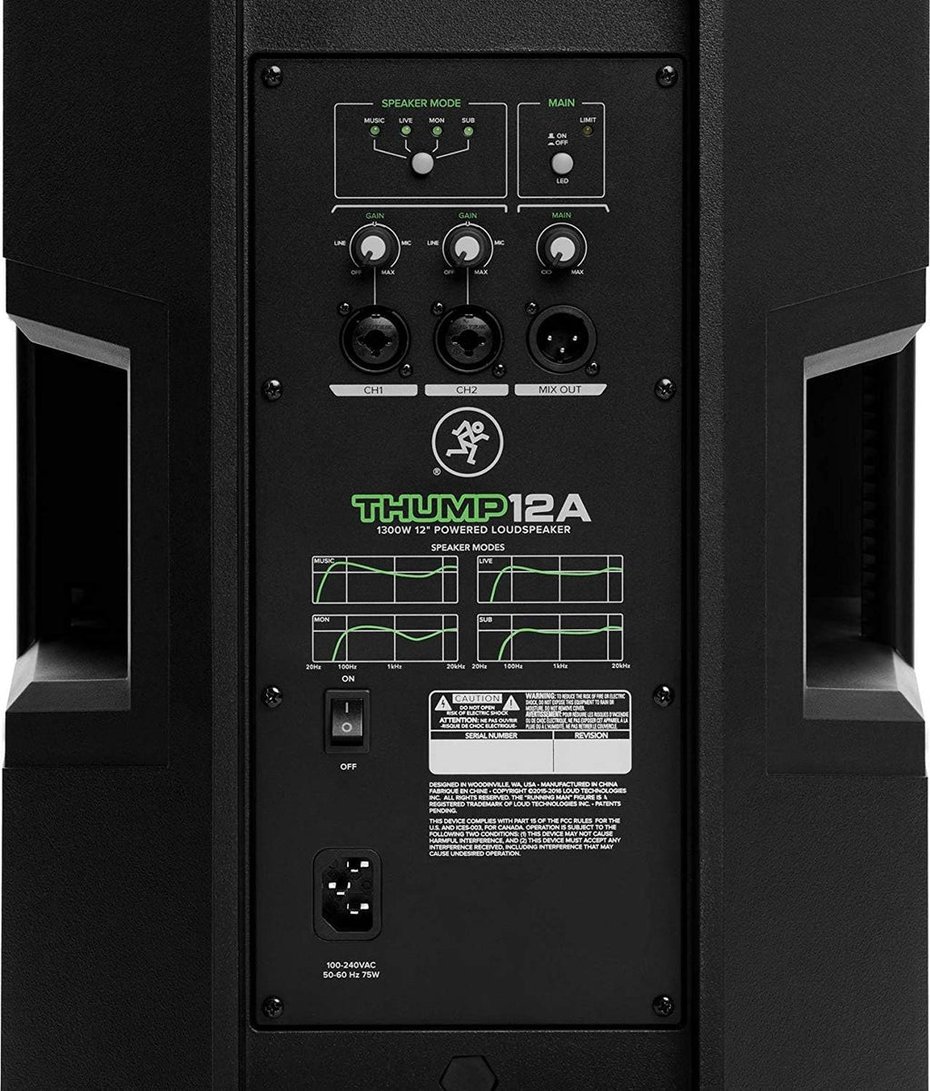 1300W 12 Powered Loudspeaker with Steel Speaker Stand and XLR-XLR Cable D684