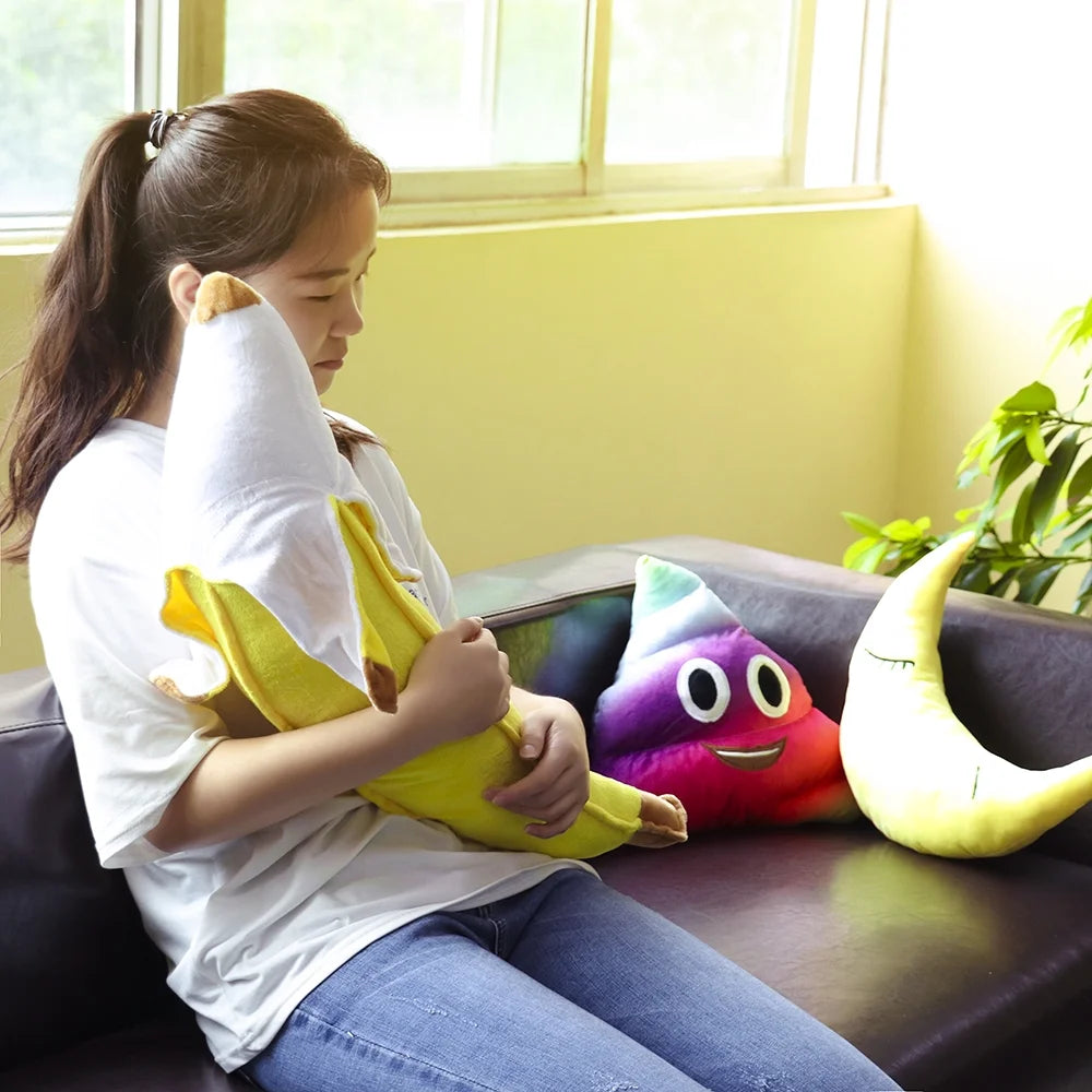 Yellow Banana Plush Stuffed Toy Pillow Cushion H7283