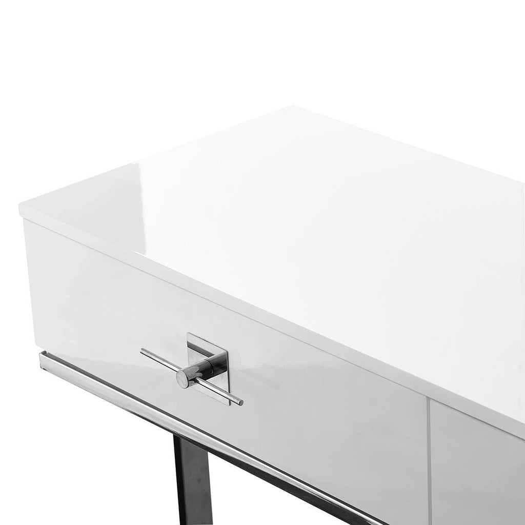 High Gloss Stainless Steel 2 Drawers Console Table U551015