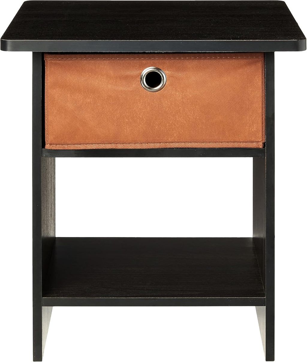 2-Pack End Table Nightstand, Medium Brown G325