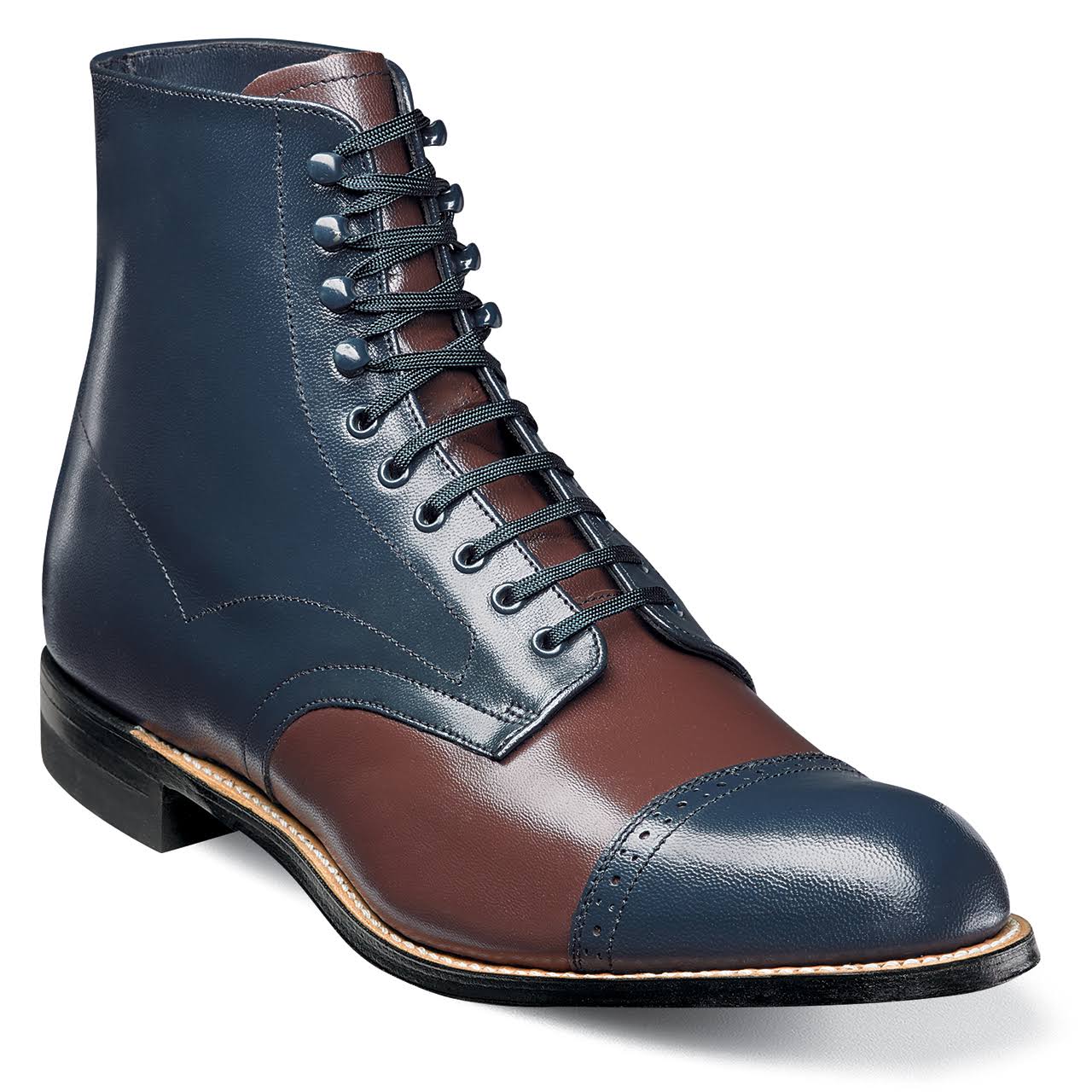 Navy/Brown Kidskin Leather Shoes J14730