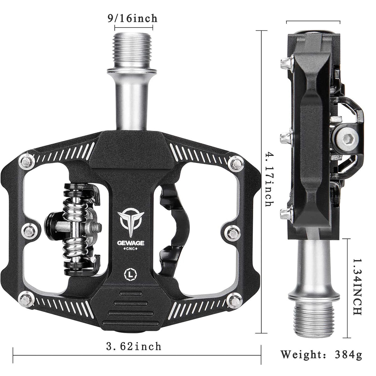 Dual Sided Bike Pedals with 3 Sealed Bearings V91116