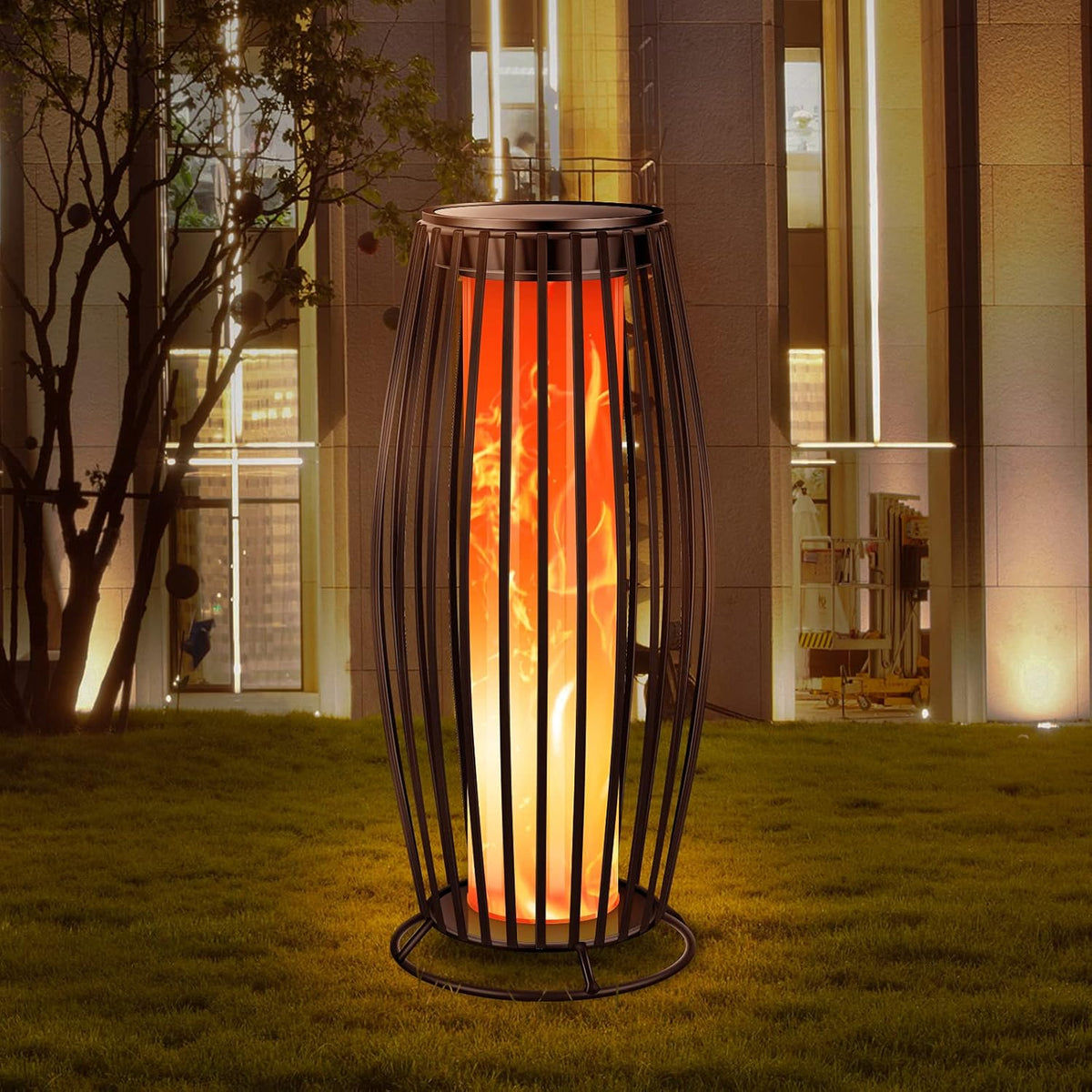 Solar Lights Floor Lamp USB Rechargeable Metal Solar Lanterns Waterproof Y135158