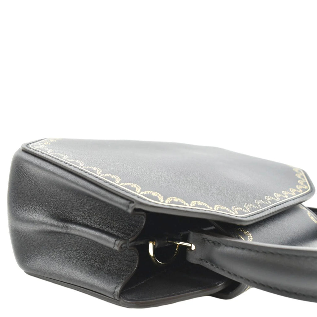 Black Calfskin Leather Top Handle Satchel Bag R50662
