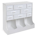 White Storage Station with Eight Baskets and Three Bins M838163
