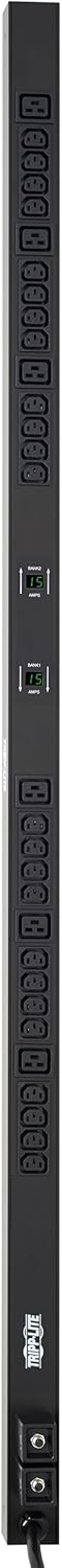 Metered PDU, 30A, 48 Outlets, 208/240V, 10 ft. Cord, 0U Vertical Rack-Mount Power Q37902
