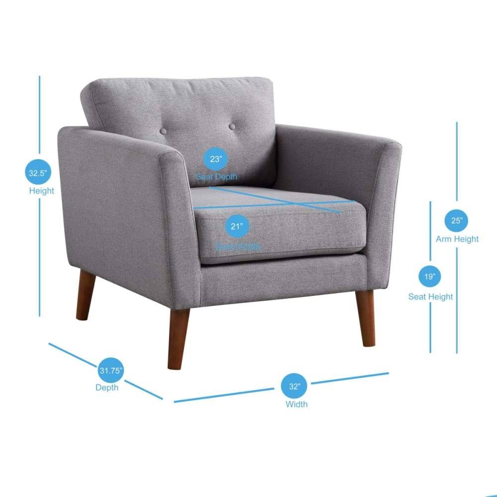 Cadet Blue Modern Arm Chair U4598