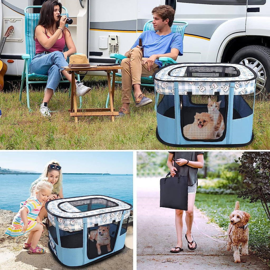 Portable Foldable Pet Playpen with Handbag O5327