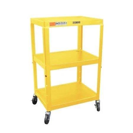 Yellow Adjustable Height AV Cart E83572