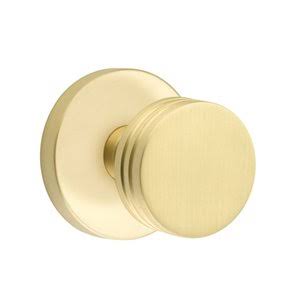Satin Brass Privacy Door Knob with Disk Rose L9479