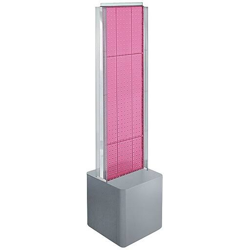 Two-Sided Pegboard Floor Display on Studio Base with C-Channels F846