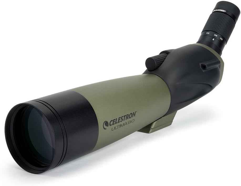80mm Angled Spotting Scope with Zoom Eyepiece D70298