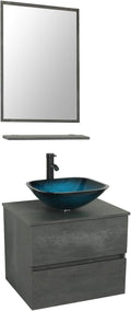 Concrete Grey Wall Mounted Bathroom Vanity F815