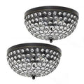 Bronze 2-Light Flush Mount Set of 2 T83916