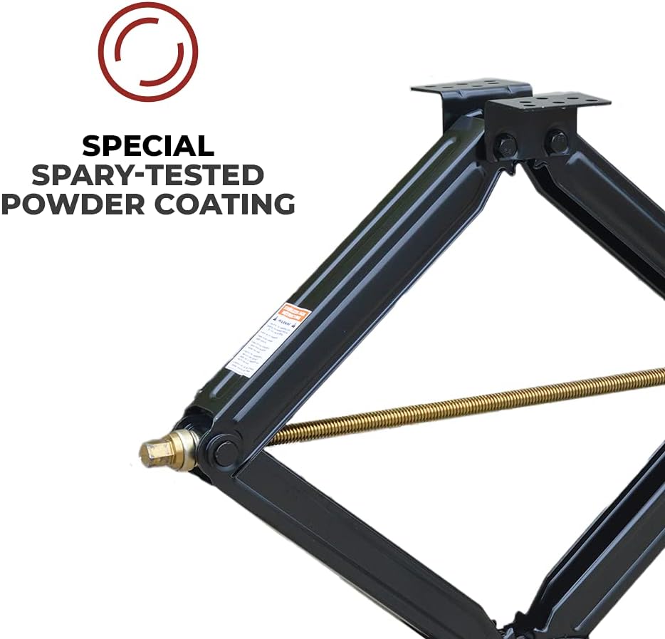 Two New 30" Scissor Jacks with Crank Handle, 5000lbs Capacity, 5-30" Height, Powder Coated N307
