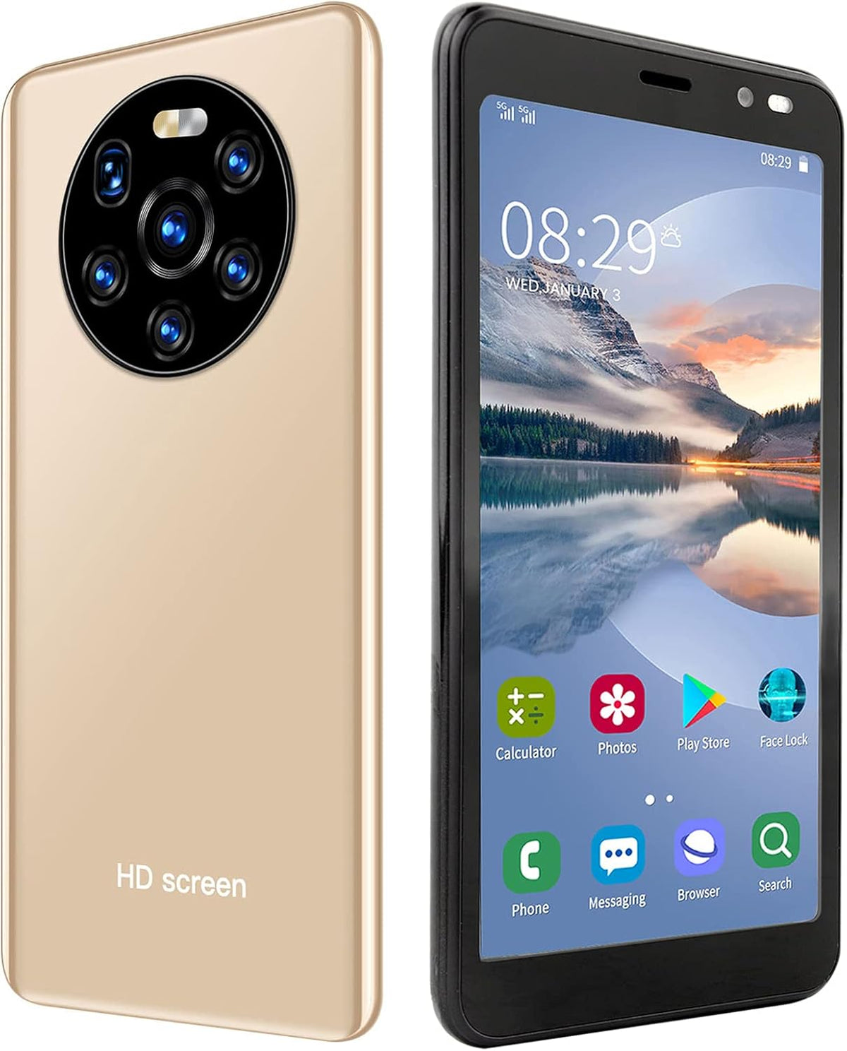 Gold 5.45in Unlocked Smartphone J213944