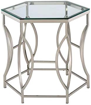 2-Piece Chrome Metal Coffee Table Set N670