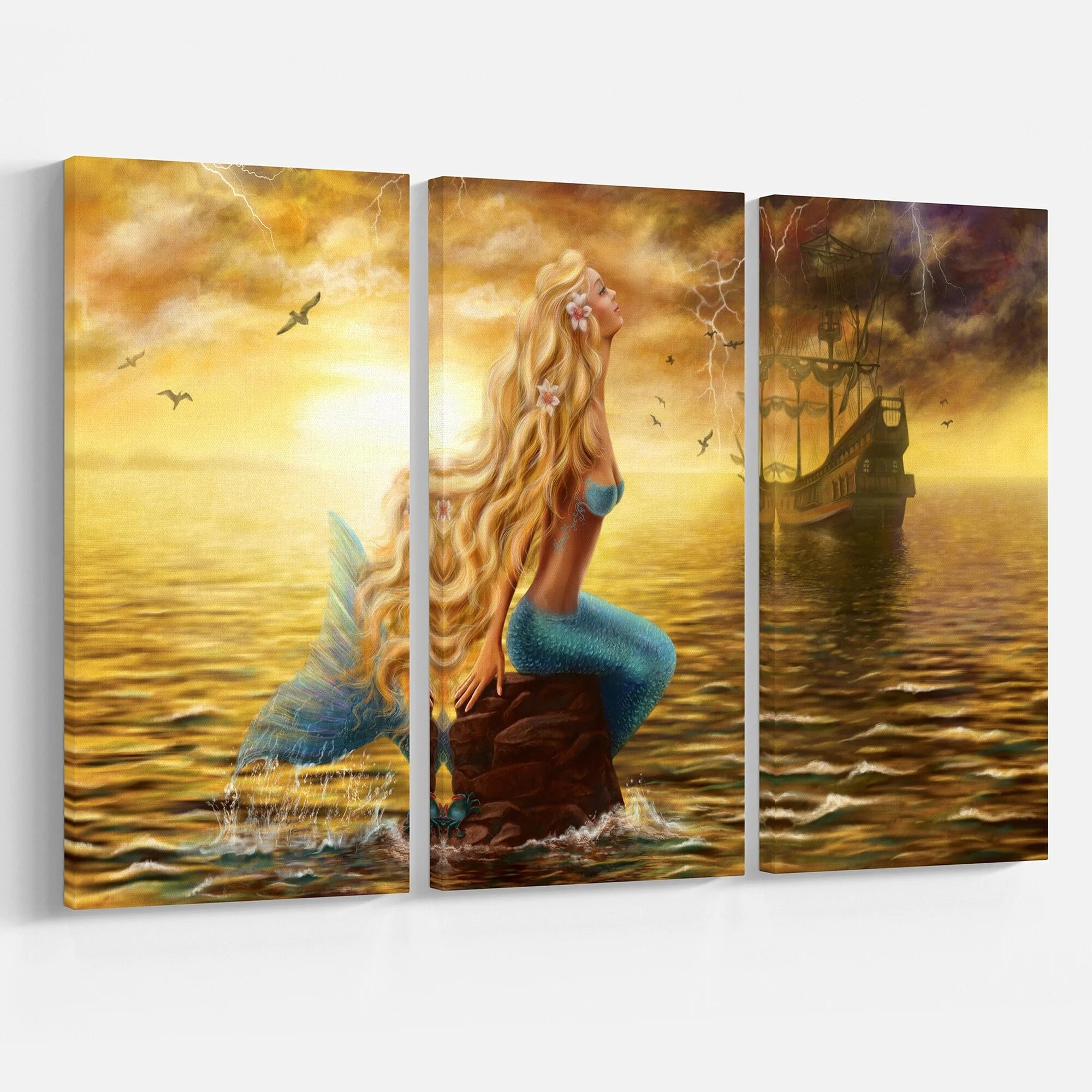 3 Piece Graphic Art on Wrapped Canvas Set H37523