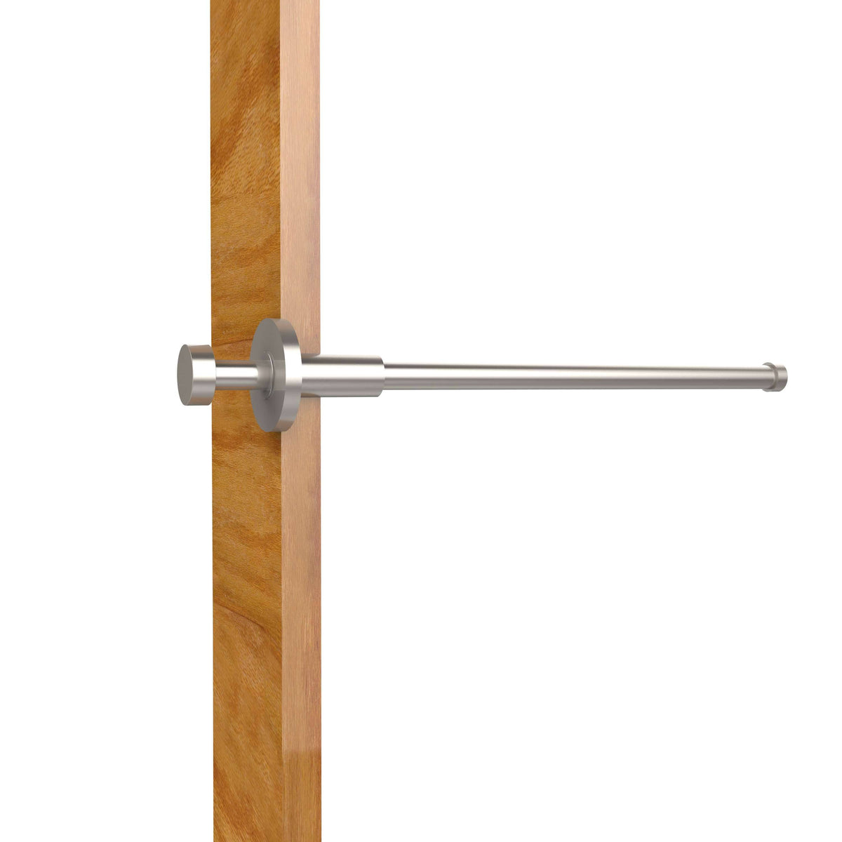 Satin Nickel Retractable Pullout Garment Rod Y418