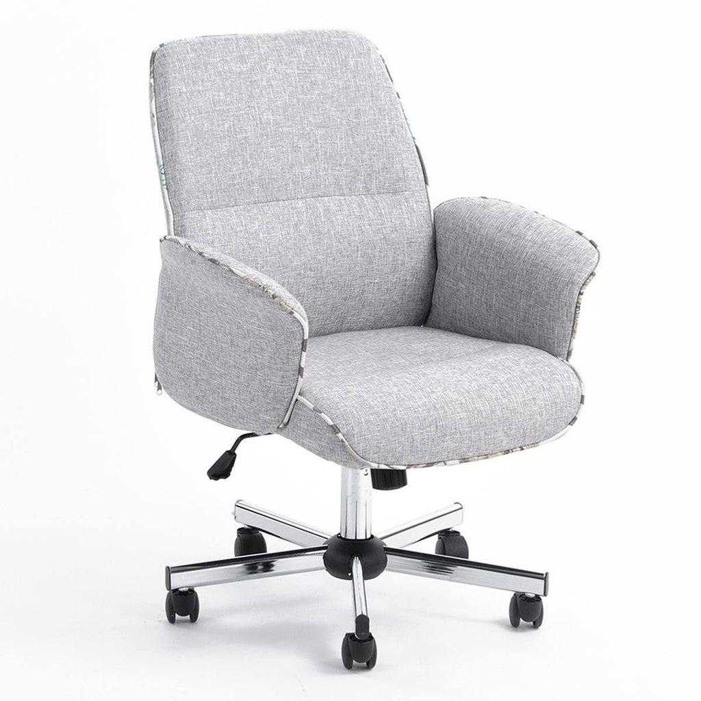 Mohave Grey Fabric Turned Arm Desk Chair G67546