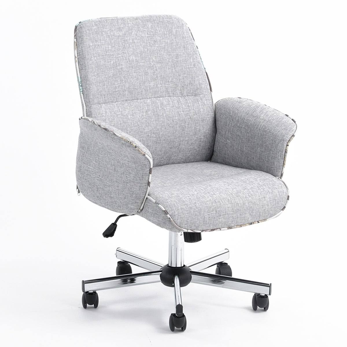 Mohave Grey Fabric Turned Arm Desk Chair G67546
