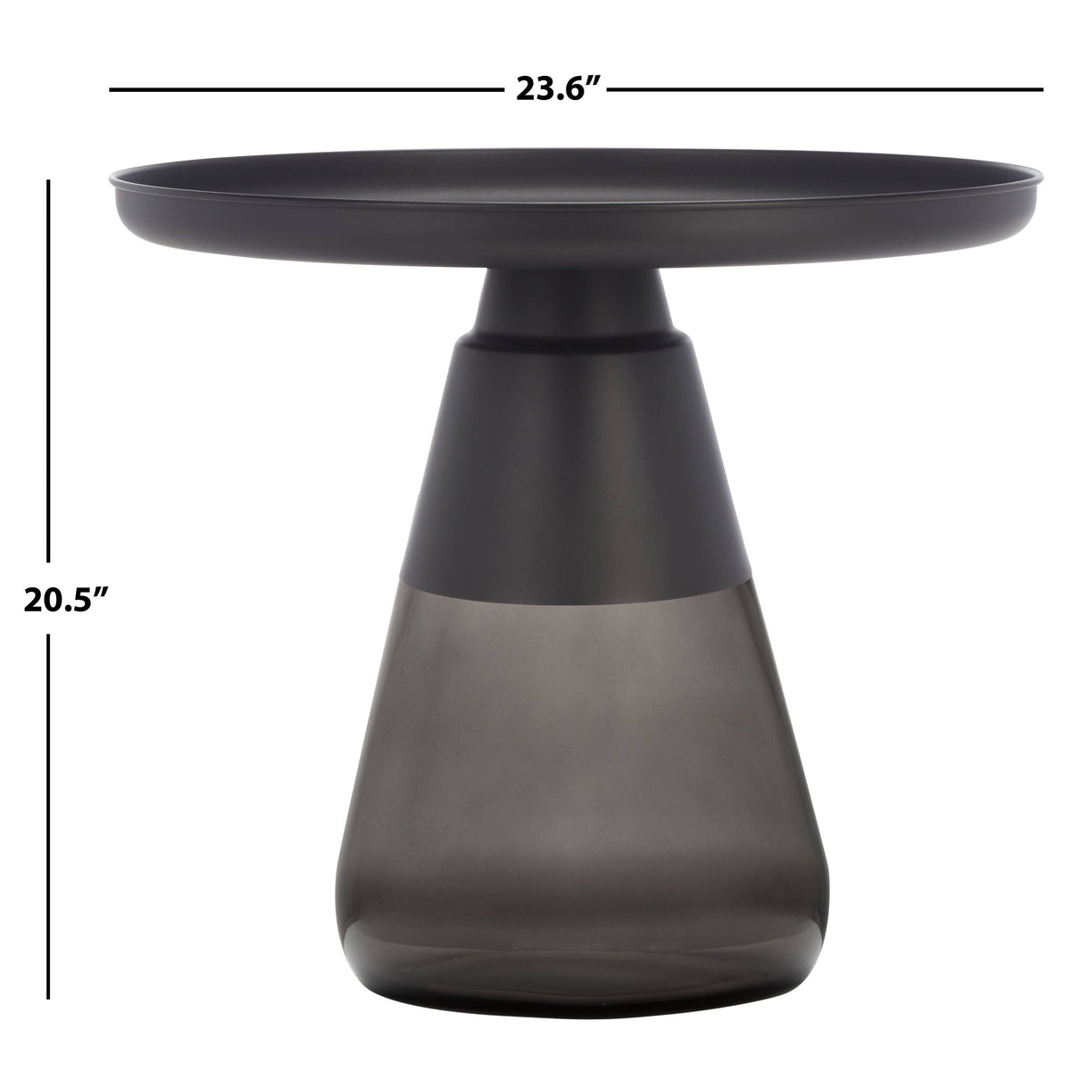 Black & Green Glass Base Table D977
