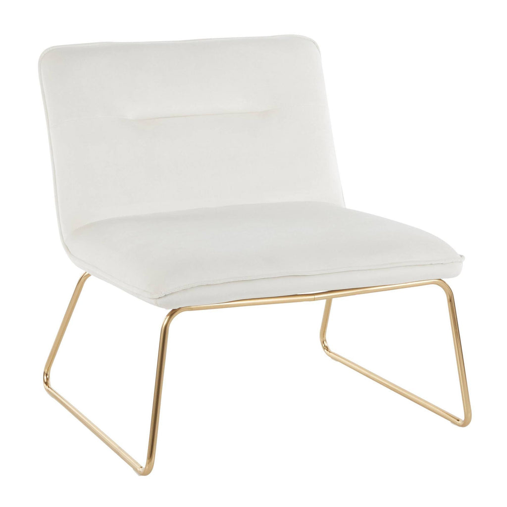 Cream Velvet Accent Chair Z8418