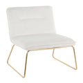 Cream Velvet Accent Chair Z8418