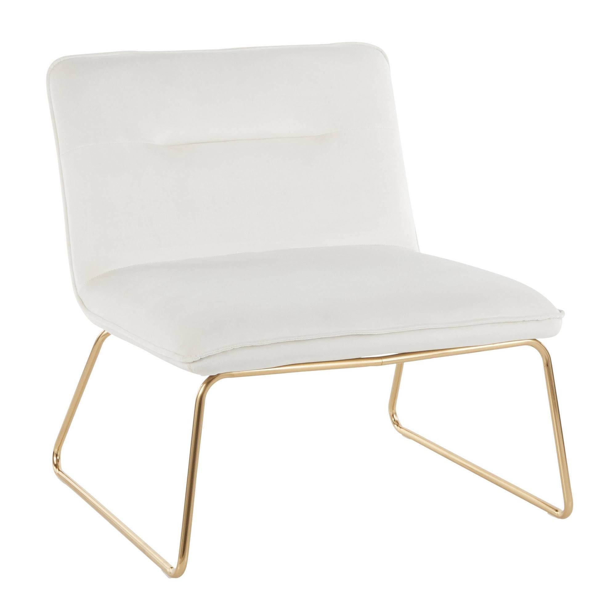 Cream Velvet Accent Chair Z8418