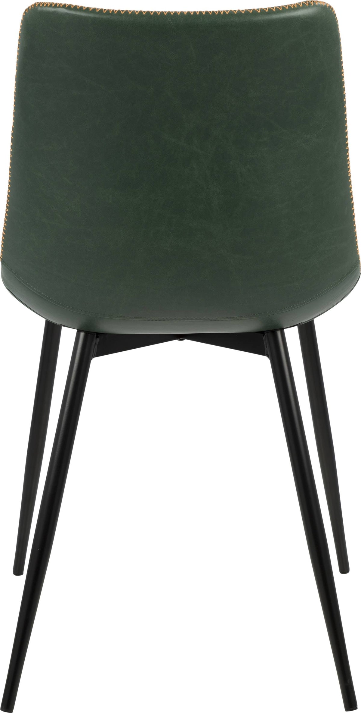 Black and Green Faux Leather Dining Chair Set of 2 Z681
